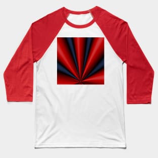 scarlet and royal blue radial stripes Baseball T-Shirt